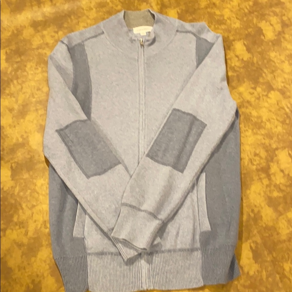 Calvin Klein Blue Men Zipper Sweater